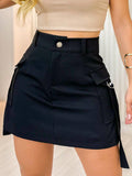 shorts saia /bolsos laterais/com detalhes em amarração