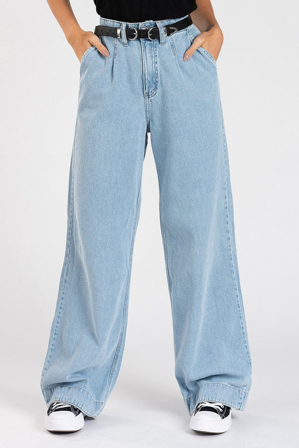 Calça Wide Leg Donna  Jeans Claro