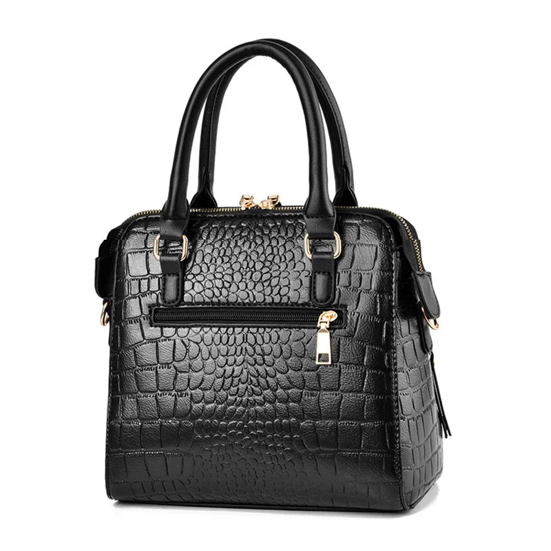 Bolsa Couro Transversal Crocodile