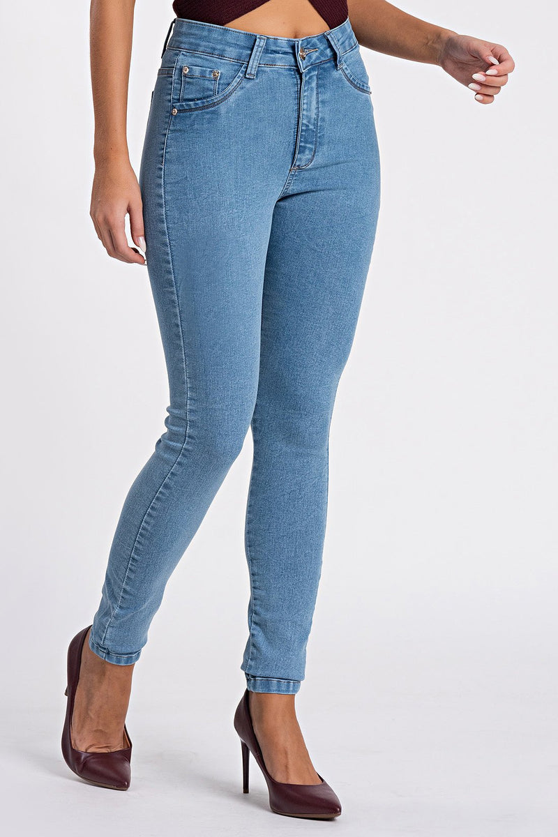 Calça Jeans Skinny Adela  Jeans Claro