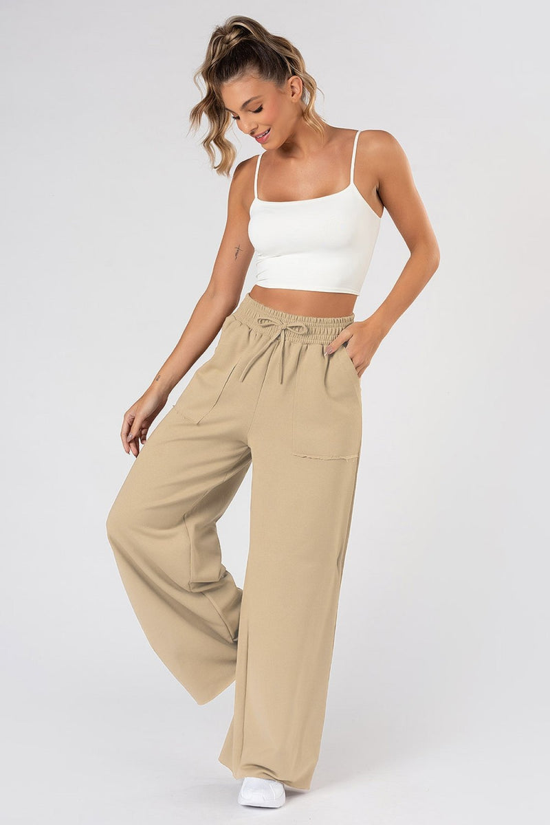 Calça Moletom Wide Leg Val  Cappuccino